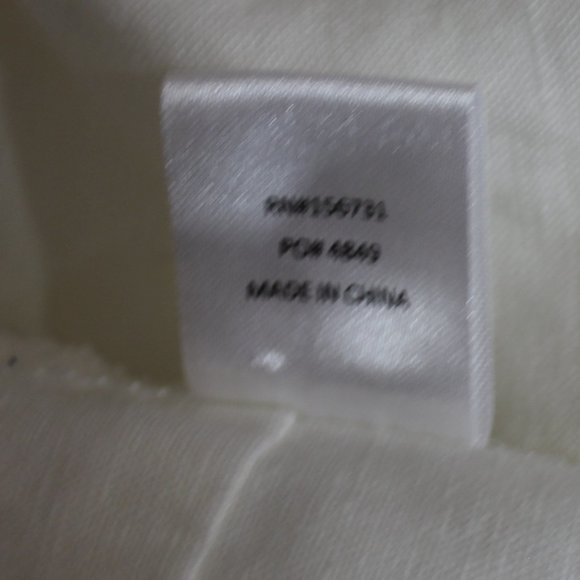 Grade&Gather 100%  Linen white woman straight leg pant 4 pockets  size Medium - Picture 6 of 9